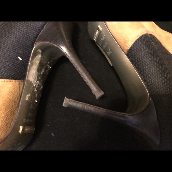 EUC ✨Dolce and Gabbana Tan and Black Suede Bootie - Picture 12 of 12